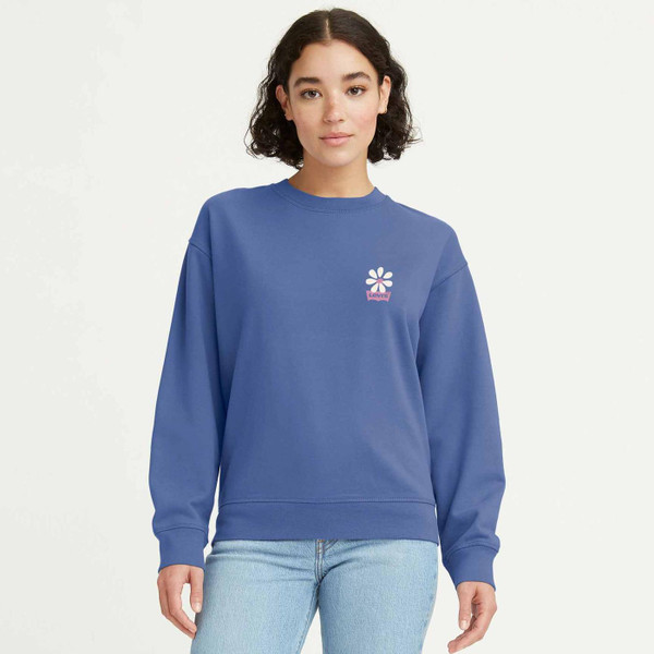 Levi's Womens Batwing Schoolyard Sweatshirt in Daisy Blue