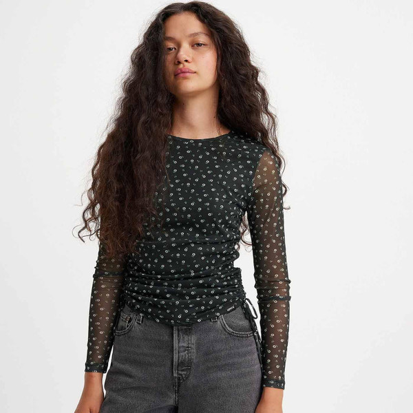 Levi's Jeans Women's Jewel Mesh Top in Black