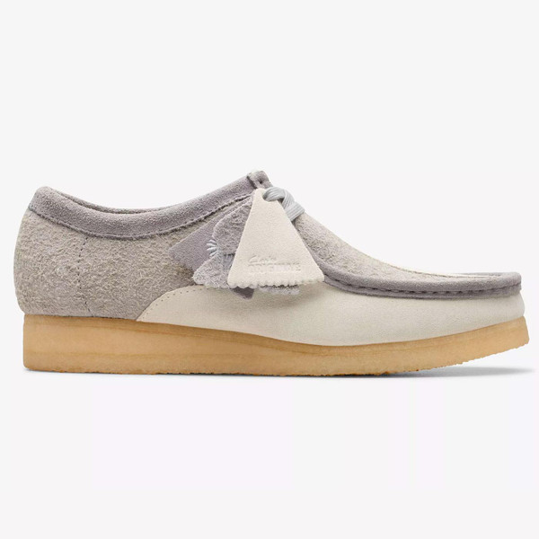 Clarks Originals Wallabee Two Tone Grey and Off White Loafers 26176525
