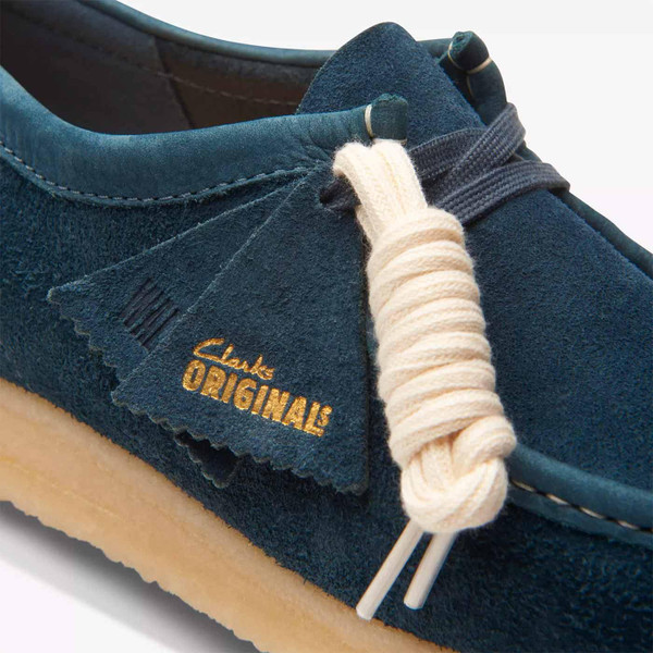 Clarks Originals Men's Mod Wallabee in Navy Teal Suede 26175709 