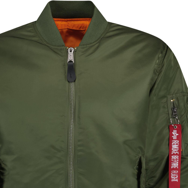 alpha industries mens original MA-1 zip bomber jacket sage green