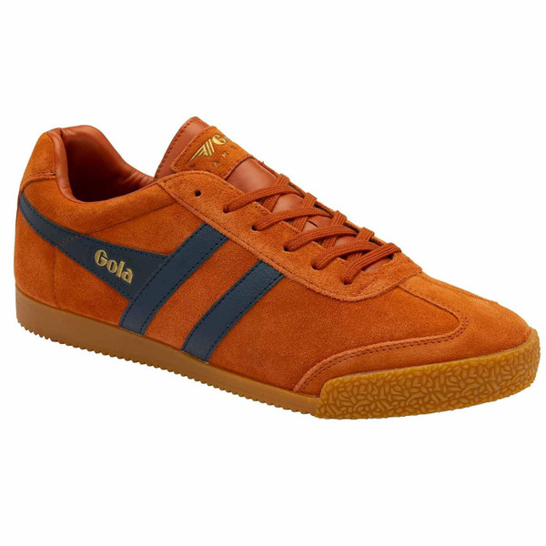 Gola Classics Harrier Suede Retro Trainers in Moody Orange CMA192UE Gola Classics Harrier Suede Retro Trainers in Moody Orange CMA192UE