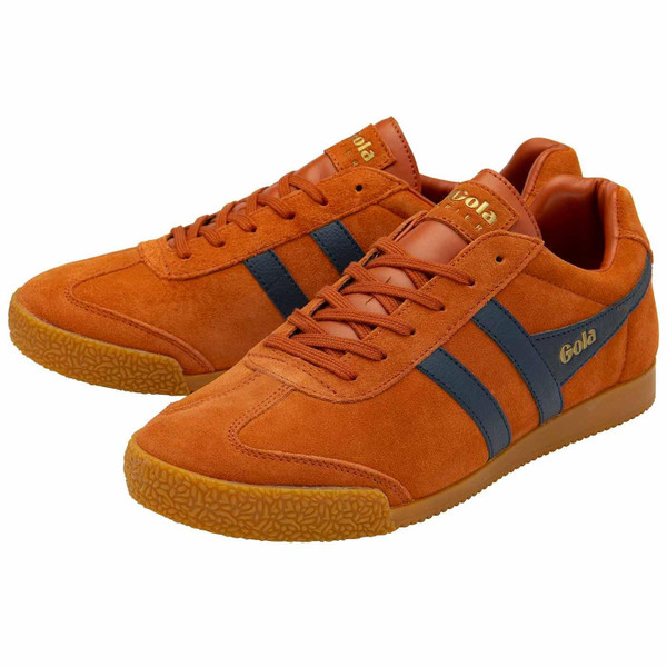 Gola Classics Harrier Suede Trainers in Moody Orange CMA192UE Gola Classics Harrier Suede Trainers in Moody Orange CMA192UE