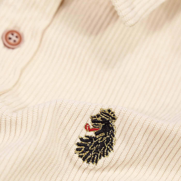 Luke Caicos Island Retro Ribbed Short Sleeve Shirt in Ecru M760851