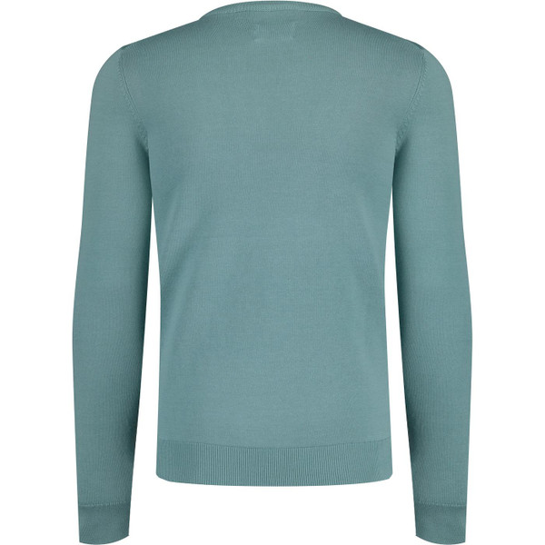 farah vintage mens mullen retro mod crew neck fine knit cotton sweater brook blue