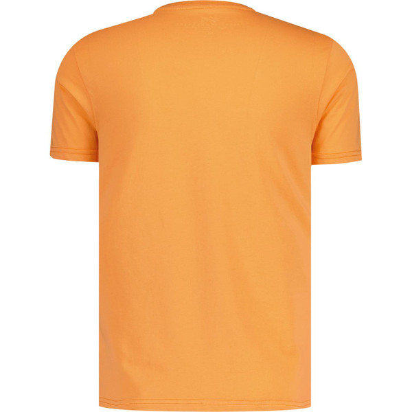 alpha industries mens retro large logo print crew neck tshirt tangerine