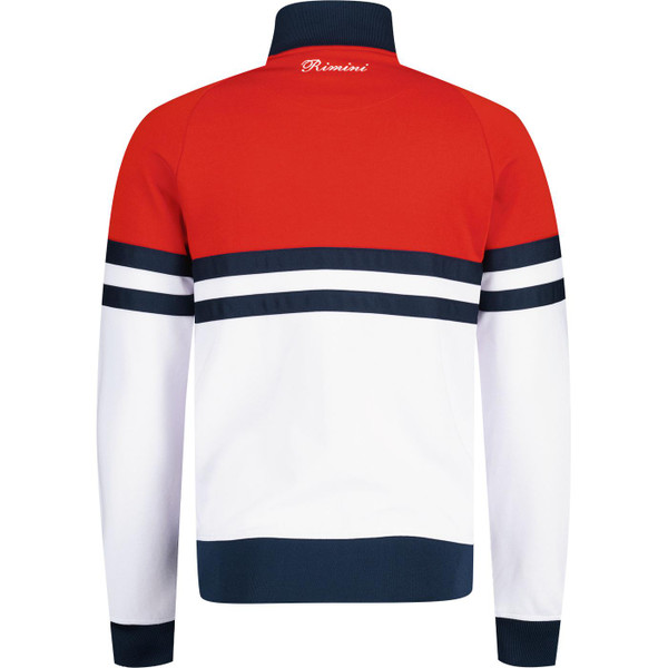 ellesse mens rimini retro 80s casuals funnel neck zip track top red navy