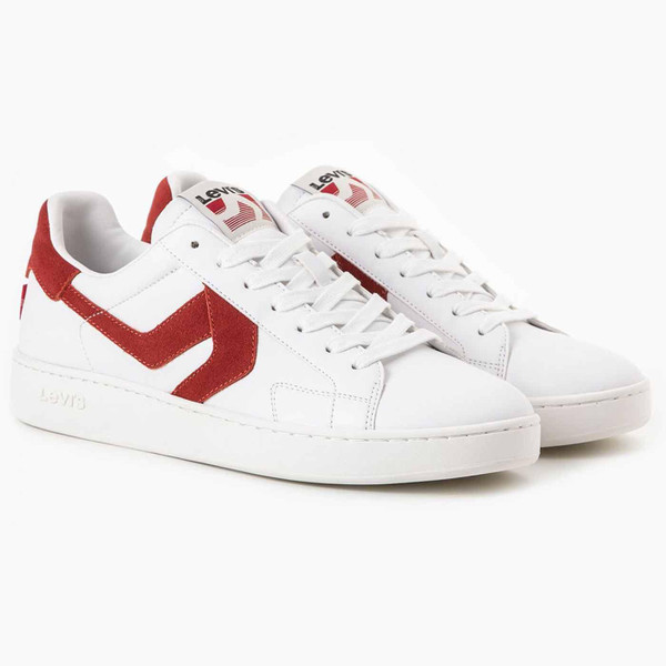 Levi's Swift Trainers in White and Red D79090003