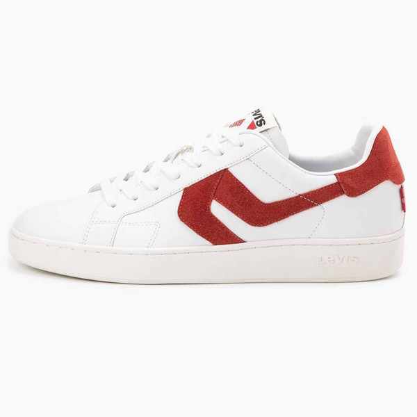 Levi's Swift Retro Trainers in White and Red D79090003