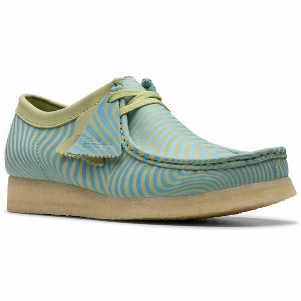 Clarks Originals Wallabee Blue/Lime Print Loafers 26176528