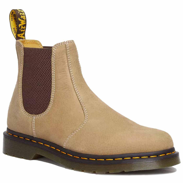 Dr Martens 2976 Tumbled Nubuck and E H Suede Chelsea Boots in Savannah Tan