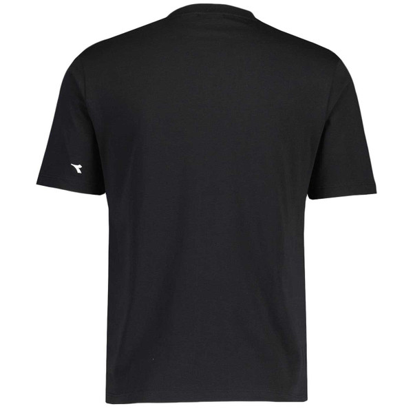 Diadora Retro Athletic Logo T-shirt in Black