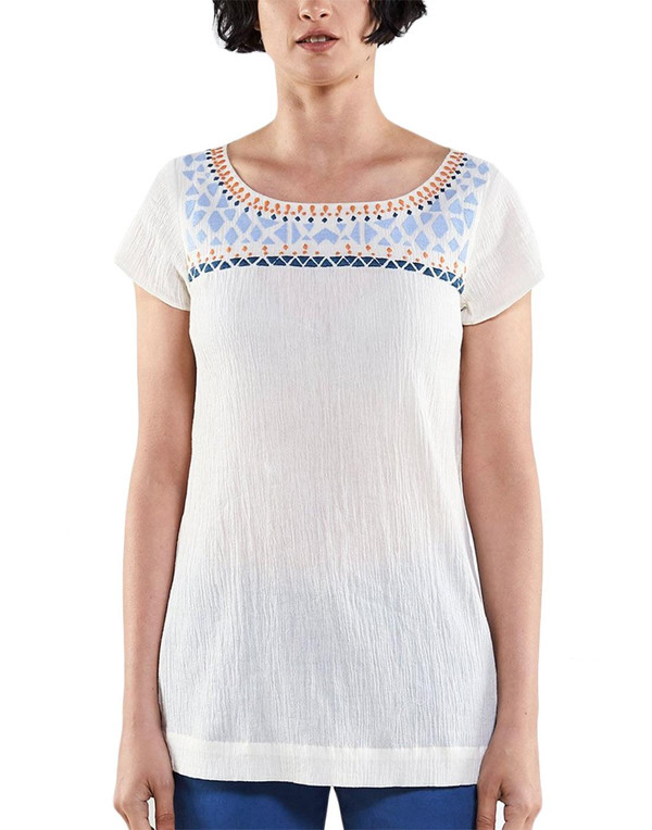 Nomads Retro 60s 70s Embroidered Tunic Top