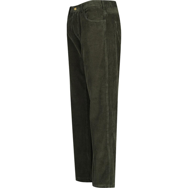 lois mens new dallas wide leg jumbo corduroy trousers olive green