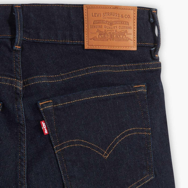 Levi's 711 Double Button Skinny Denim Jeans in Blue Wave Rinse 