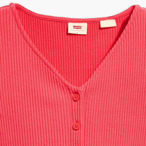 Levi's Monica Women's Ribbed Top in Coral Red