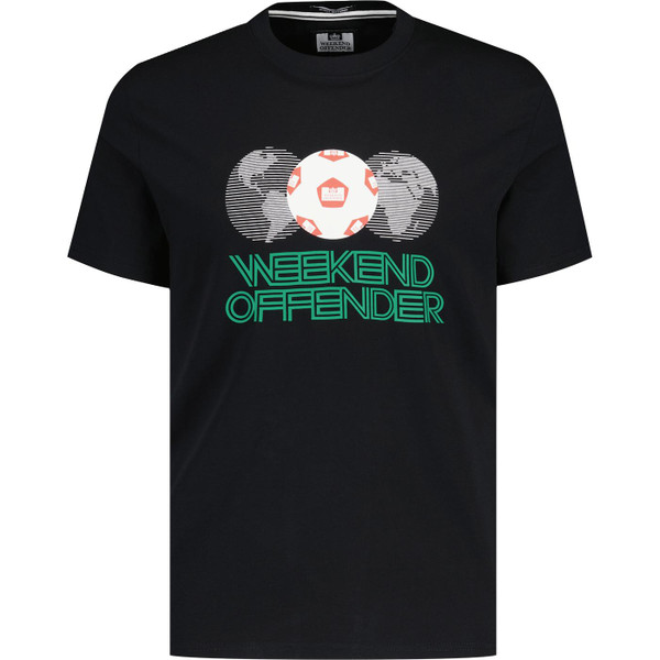 weekend offender mens mexico world cup '86 retro graphic print crew neck tshirt black