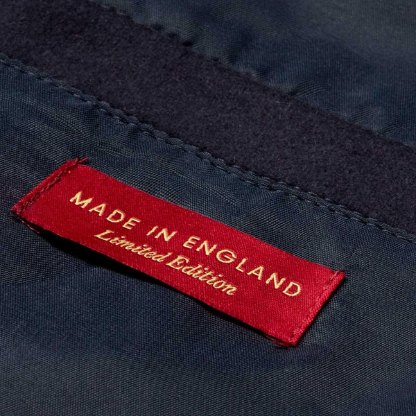 Merc Heddon Made in England Wool Harrington in Navy