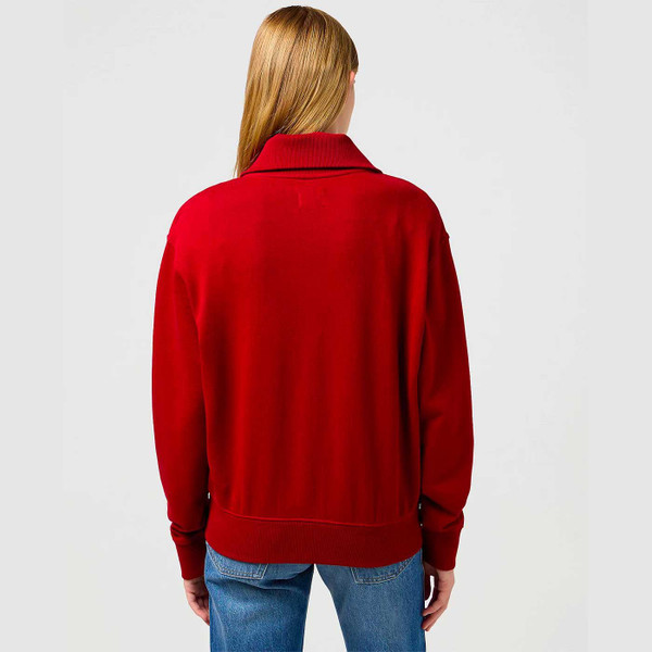 Wrangler Women's Retro 90s Zip Front Sweatshirt in Zinfandel 112351962