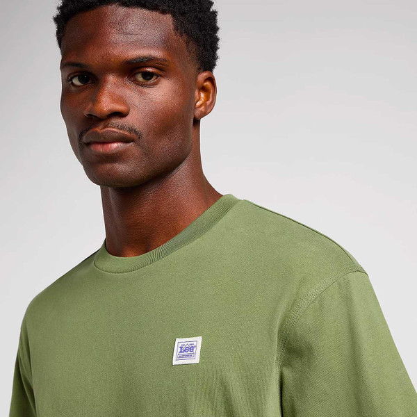 Lee Jeans Relaxed Retro Workwear T-shirt in Olive Grove 112349073