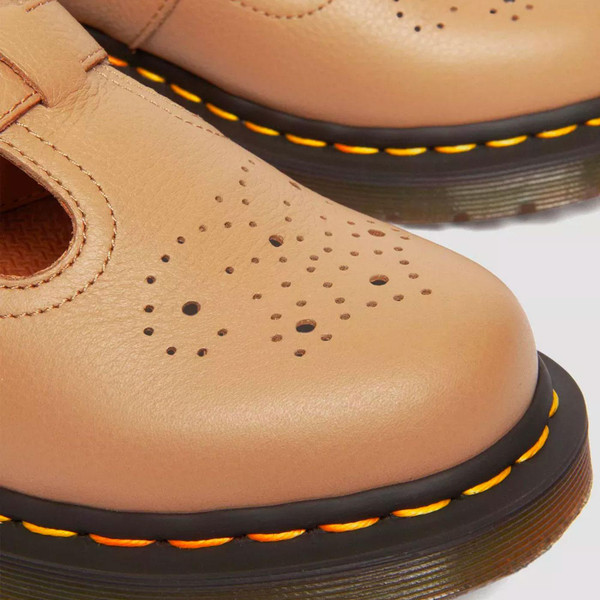 Dr Martens Women's Mary Jane T-Bar Buckle Shoes in Savannah Leather in Tan 30692439 8065