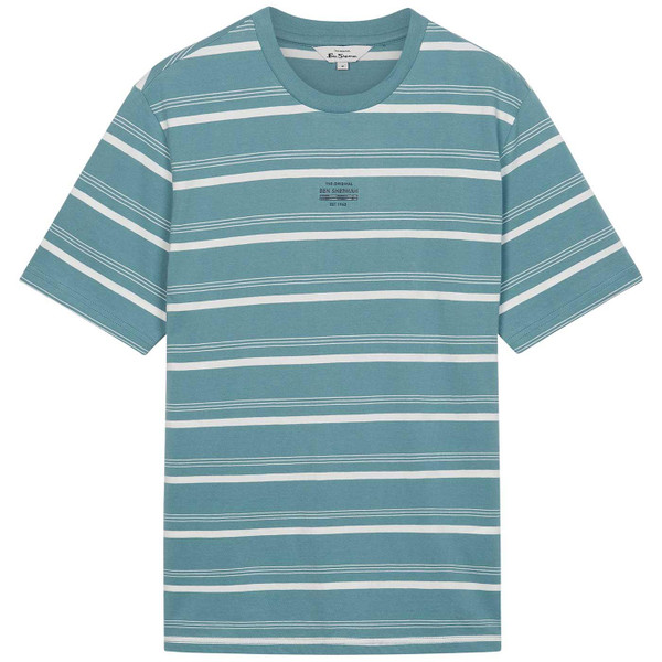 Ben Sherman Retro Fine Stripe T-shirt in Petrol 0075885 191