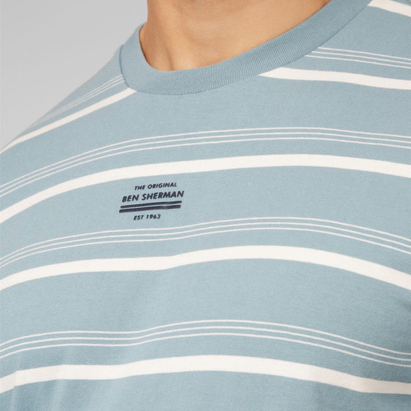 Ben Sherman Fine Stripe T-shirt in Petrol 0075885 191