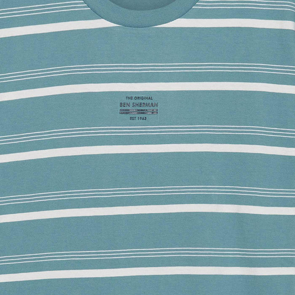 Ben Sherman Fine Stripe T-shirt in Petrol 0075885 191