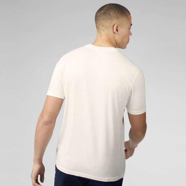 Ben Sherman Union Jack Retro 60s Pin Badges Tee in White 0076133 002