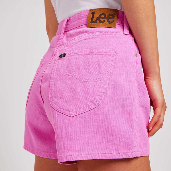 Lee Carol Retro 80s Denim Summer Shorts in Sugar Lilac 112350053