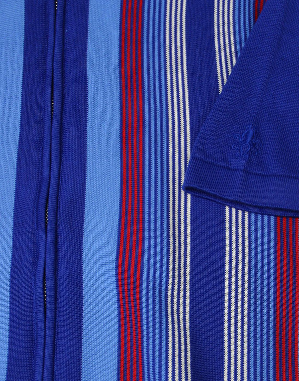 madcap england capitol mod stripe zip polo blue