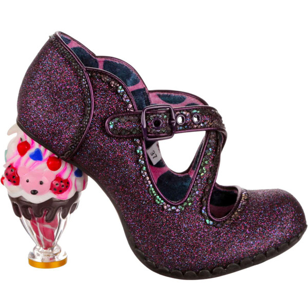 Irregular Choice Favourite Flavour Ice Cream Sundae Heels in Dark Purple 4751-01B