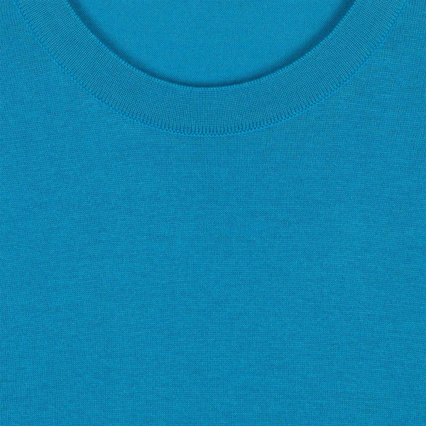 John Smedley Lorca Knitted T-shirt in Summer Sky