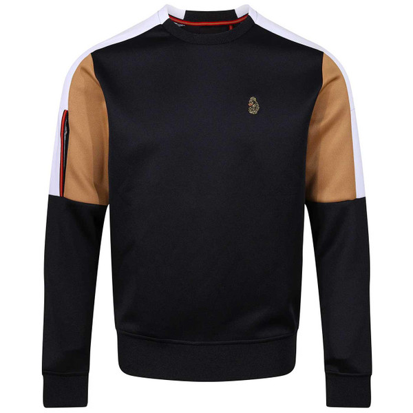 Luke Manila Retro Panel Sweatshirt in Dark Navy M730361
