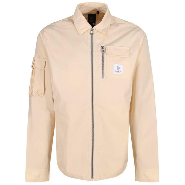 Luke Vietnam Zip Thru Technical Jacket in Ecru M730750