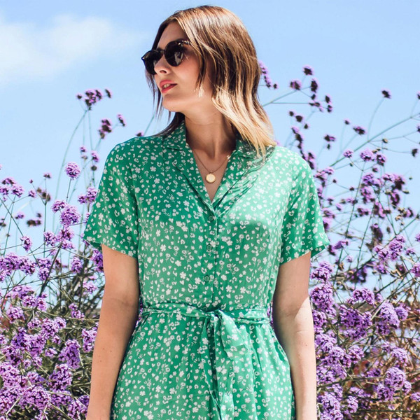 Sugarhill Brighton Scatter Print Pandora Jumpsuit in Green JS0179