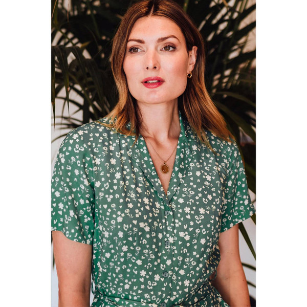 Sugarhill Brighton Scatter Print Pandora Jumpsuit in Green JS0179