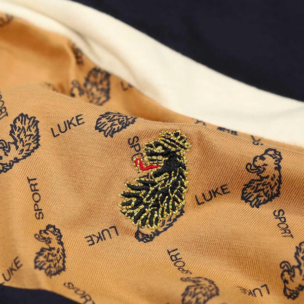 Luke Lions Den Indie T-shirt in Navy and Dark Caramel M560151