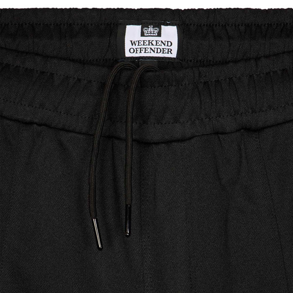 Weekend Offender El Nido Retro 80s Bungee Track Shorts in Black TTSTSS2404