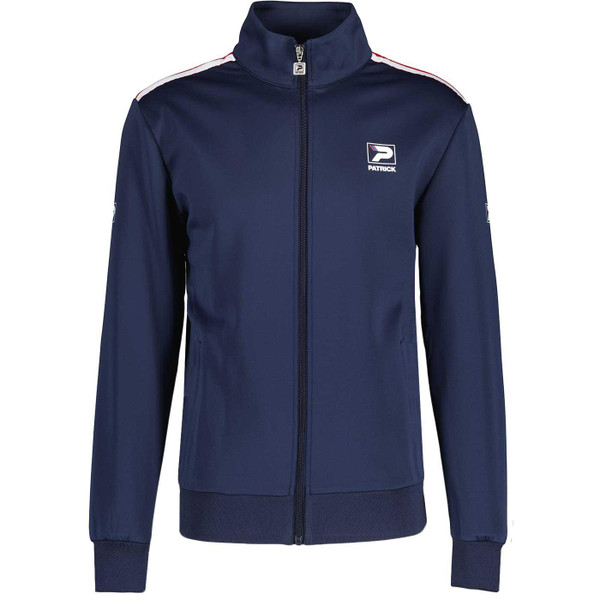 Sacha Retro 90s Shoulder Stripe Track Top in Navy by Patrick