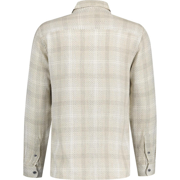 french connection mens barrow dobby texture long sleeve shirt sand beige combo