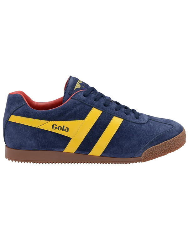 Gola Harrier Mens Navy Retro Trainers Navy Sun Red Gola Harrier Mens Navy Retro Trainers Navy Sun Red