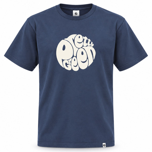 Pretty Green Gillespie Retro Classic Logo T-Shirt in Navy