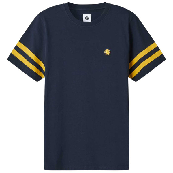 Pretty Green Waterfall Retro Sleeve Stripe T-shirt in Navy G24Q2MUJER310