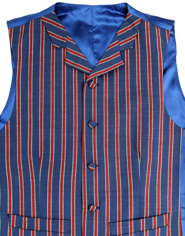 madcap england mod regatta stripe lapel waistcoat