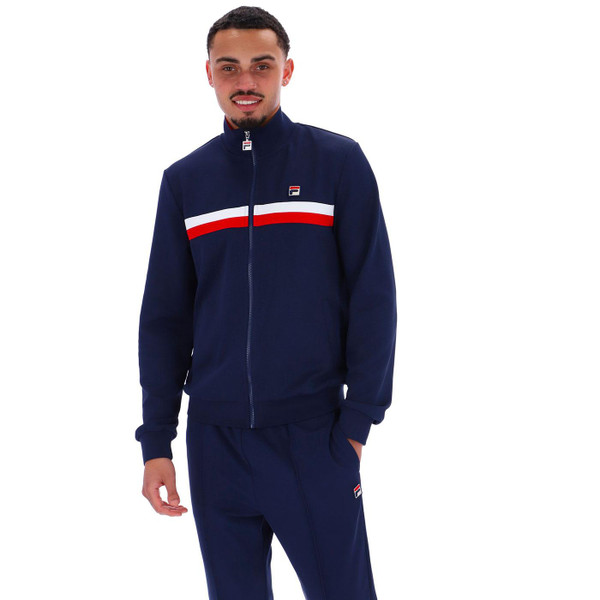 Fila Vintage Men's Retro Jason Track Top in Navy/Red/White SS25MH015 410