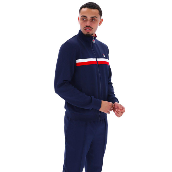 Fila Vintage Men's Retro Jason Track Top in Navy/Red/White SS25MH015 410