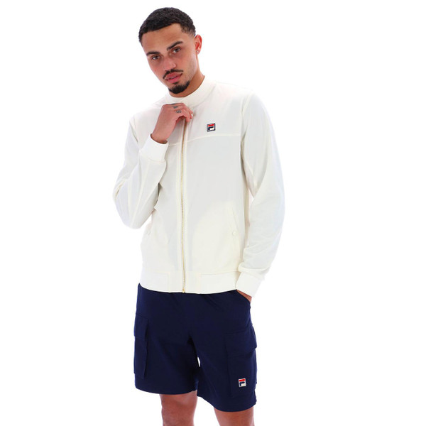Fila Vintage Men's Terrence Tricot Track Top in Gardenia White SS25MH011 130 