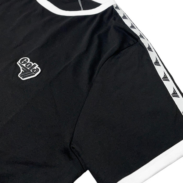 Gola Classics Men's Retro 90s Taped Ringer T-shirt in Black  Gola Classics Men's Retro 90s Taped Ringer T-shirt in Black