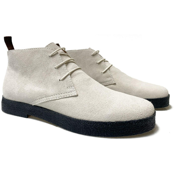 Cisco Ivy League Suede Chukka Boots in Ice White by Madcap England 